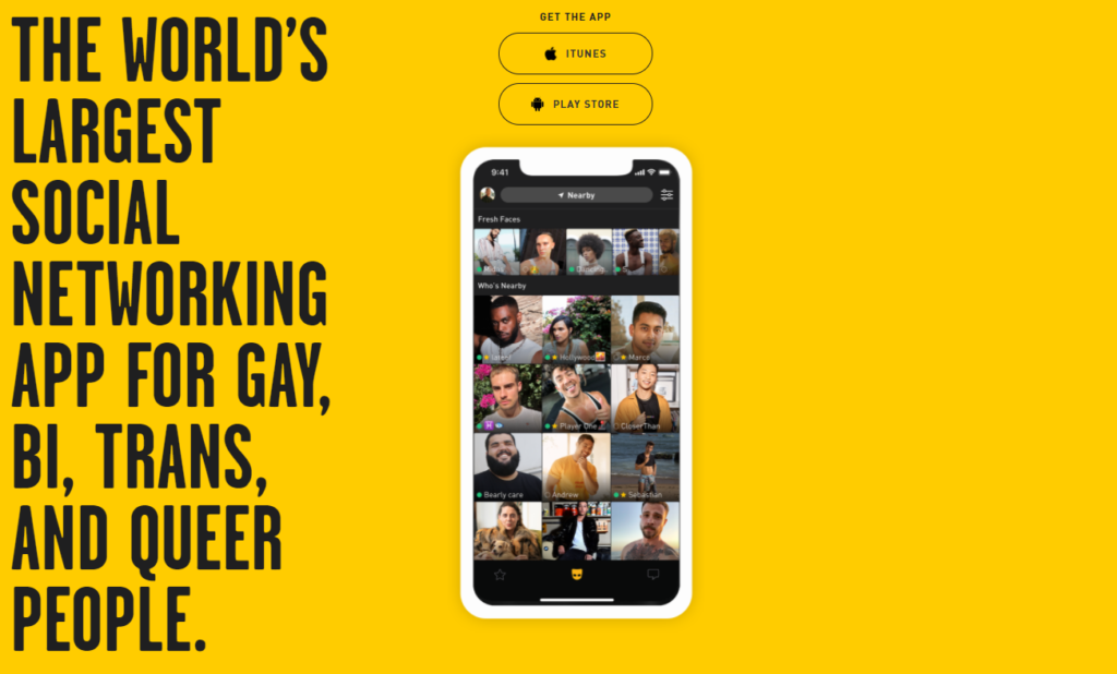 Grindr páginas de citas en línea para gays